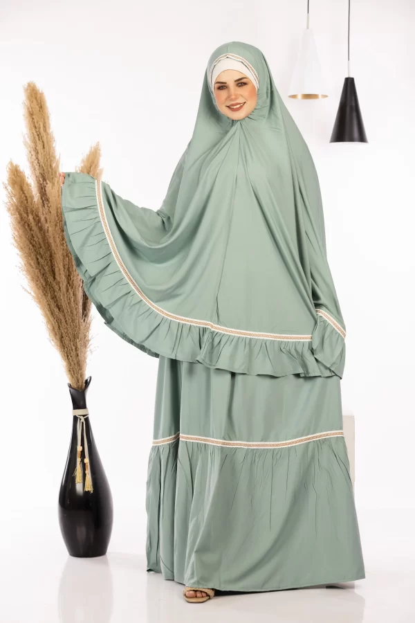 ⁦طقم صلاة سادة (خمار وجيبه)⁩ - الصورة ⁦3⁩