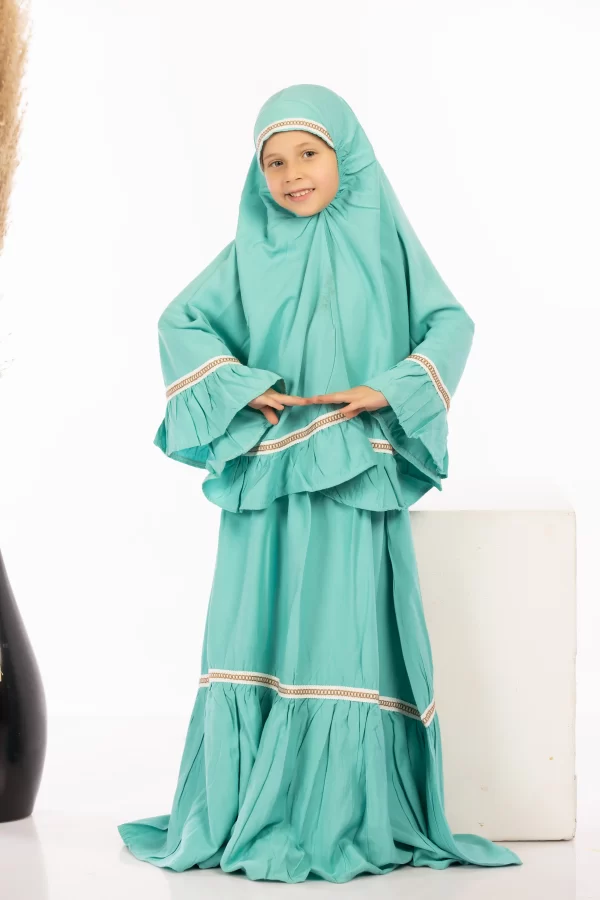 ⁦طقم صلاة أطفال (خمار وجيبه)⁩ - الصورة ⁦3⁩