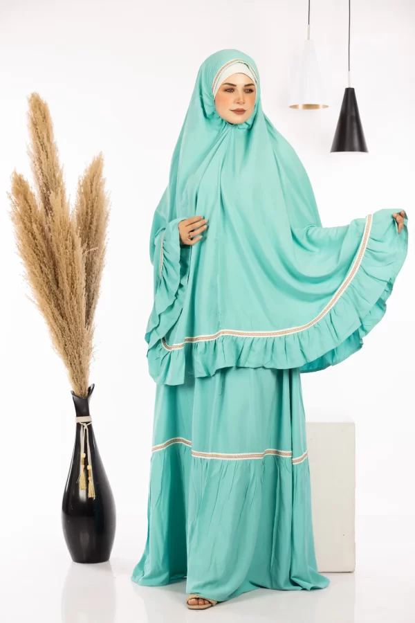 طقم صلاة قطعتين (خمار وجيبه)