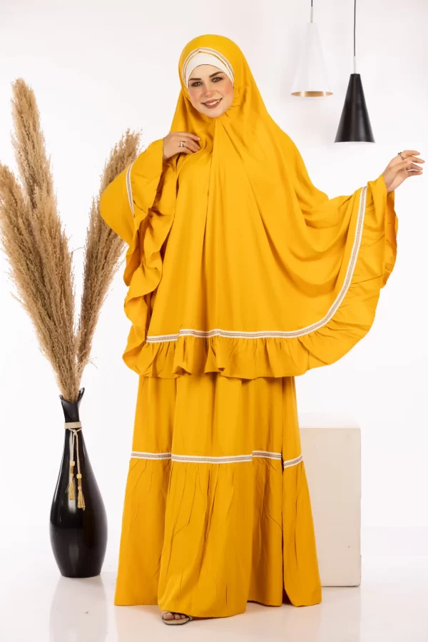 طقم صلاة قطعتين (خمار وجيبه)