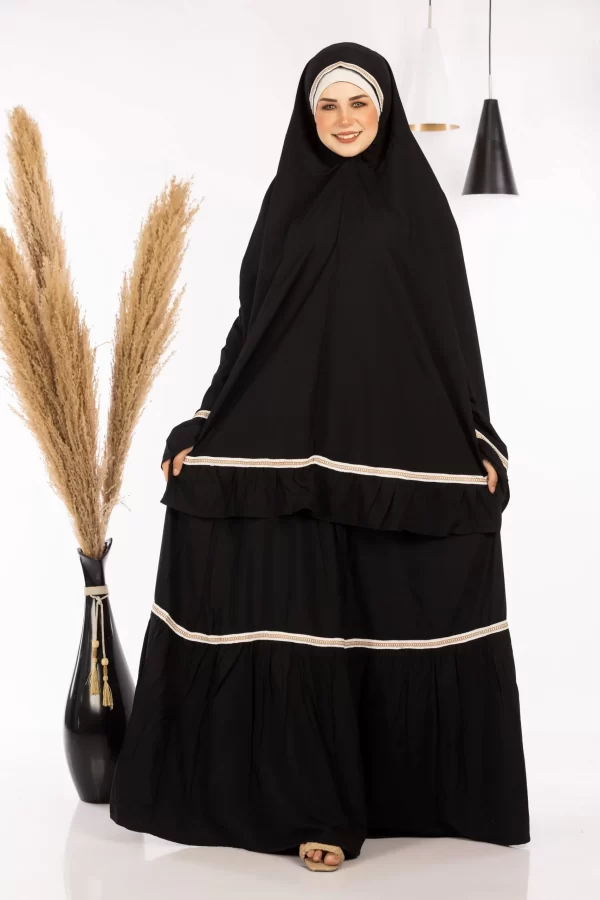 ⁦طقم صلاة سادة (خمار وجيبه)⁩ - الصورة ⁦2⁩