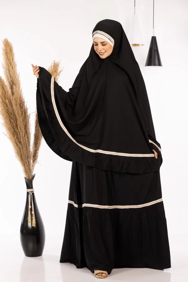⁦طقم صلاة سادة (خمار وجيبه)⁩ - الصورة ⁦3⁩