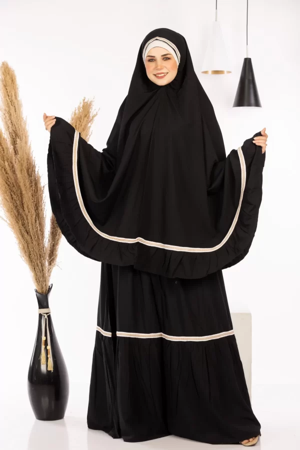 طقم صلاة سادة (خمار وجيبه)