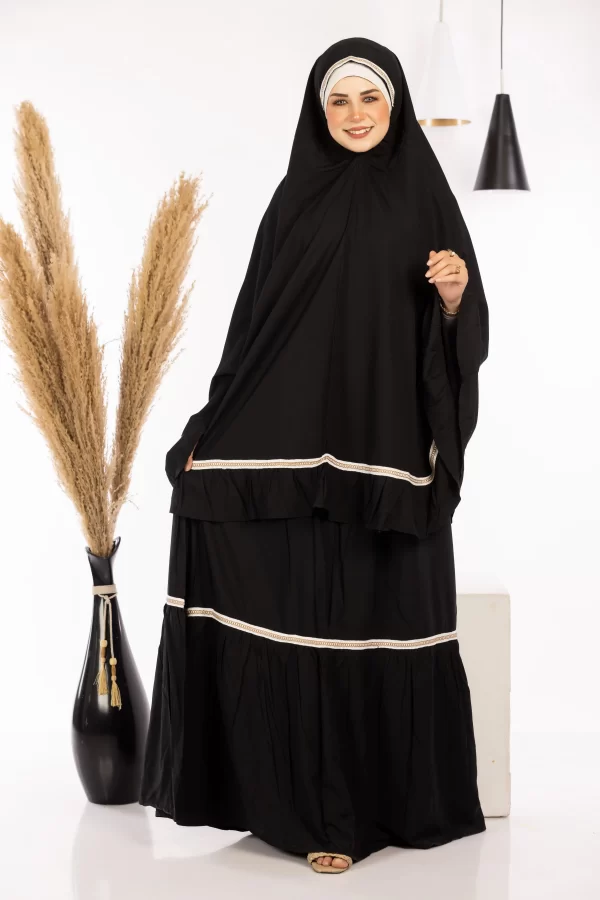 ⁦طقم صلاة سادة (خمار وجيبه)⁩ - الصورة ⁦4⁩