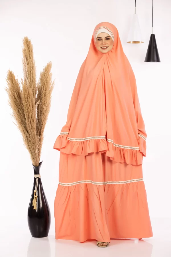 ⁦طقم صلاة سادة (خمار وجيبه)⁩ - الصورة ⁦4⁩
