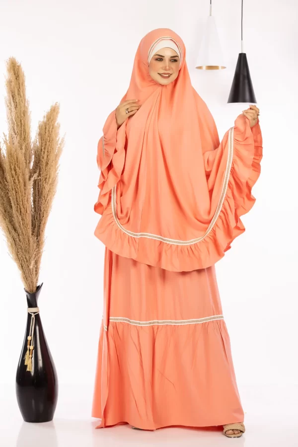 طقم صلاة سادة (خمار وجيبه)