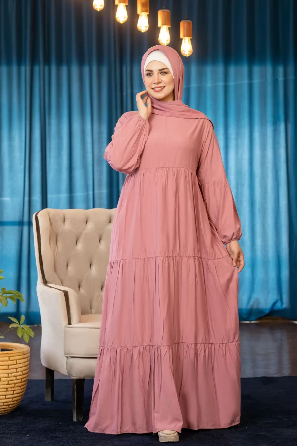 ⁦فستان فسكوز - موديل مكة⁩ - الصورة ⁦5⁩