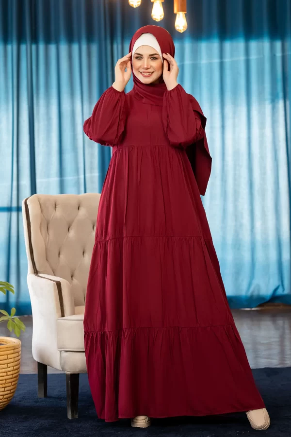 ⁦فستان فسكوز - موديل مكة⁩ - الصورة ⁦2⁩