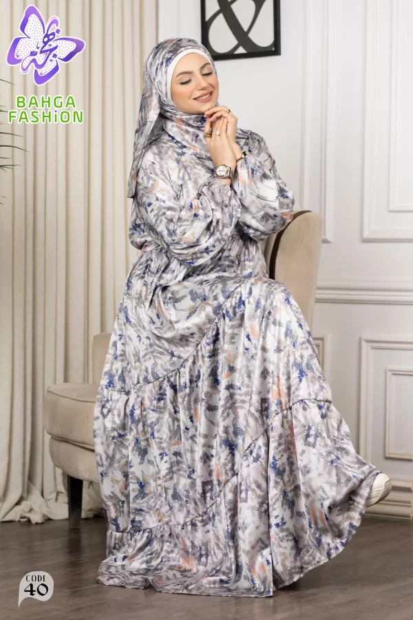 ⁦موديل شغف ستان - رمادى⁩ - الصورة ⁦5⁩